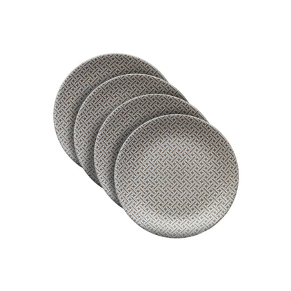 4PC TEXTURED STONE SALAD PLATES
